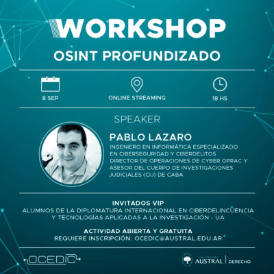 Flyer Workshop OSINT Profundizado